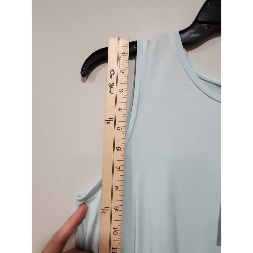 Eileen Fisher NWT Jersey Tank Womens XXS Lt. Blue Sleeveless Top Stretch NEW - Picture 6 of 8